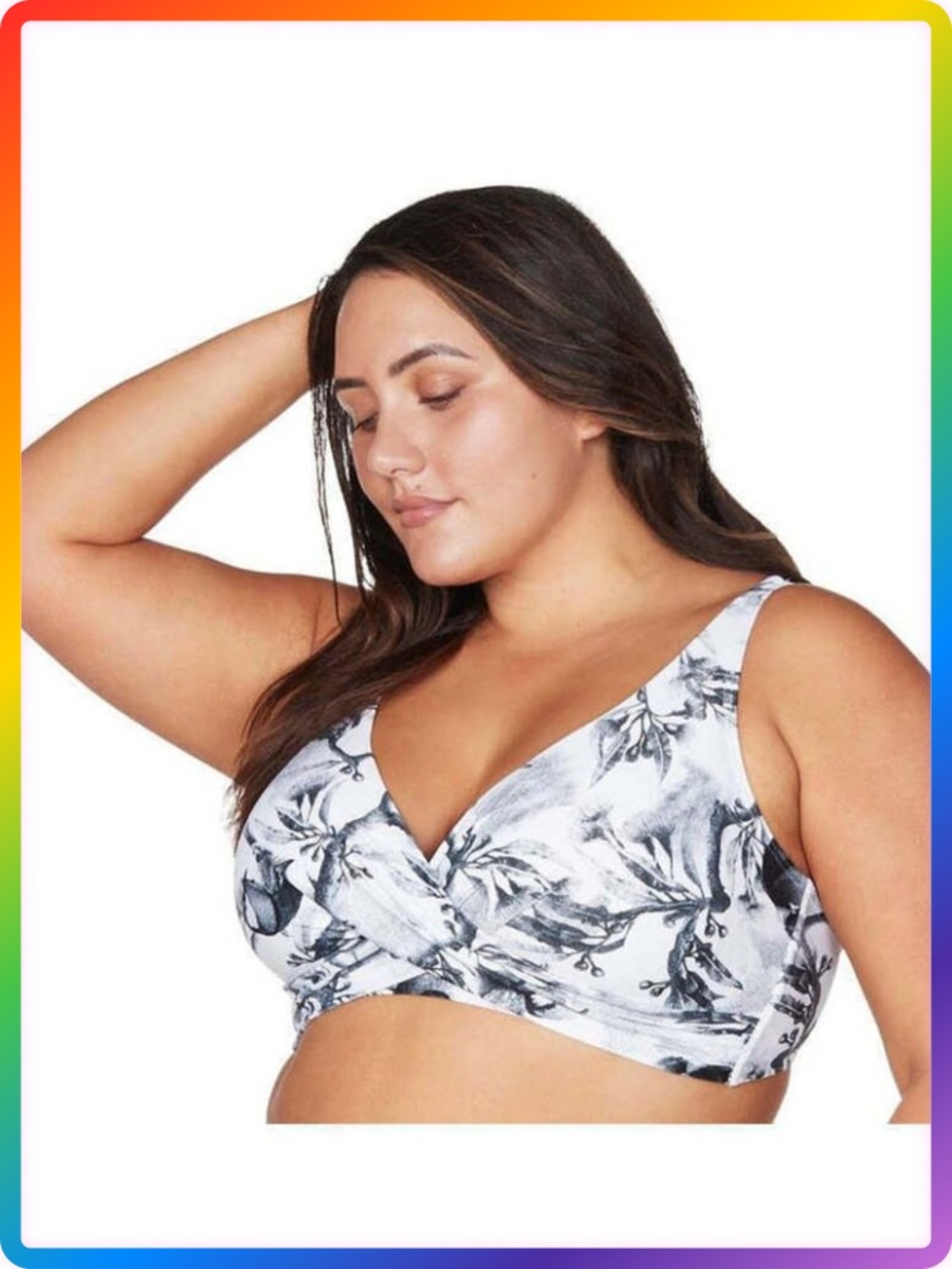 Artesands Maluradae Delacroix Bikini Top SIZE 10 Black White